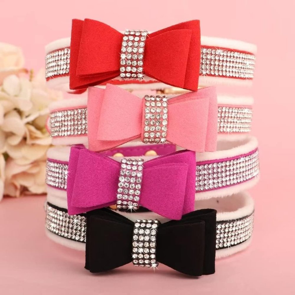 NEW Sparkling Bling Swarovski Crystal Rhinestone Pet Dog Fleece Collar +… - Picture 10 of 12